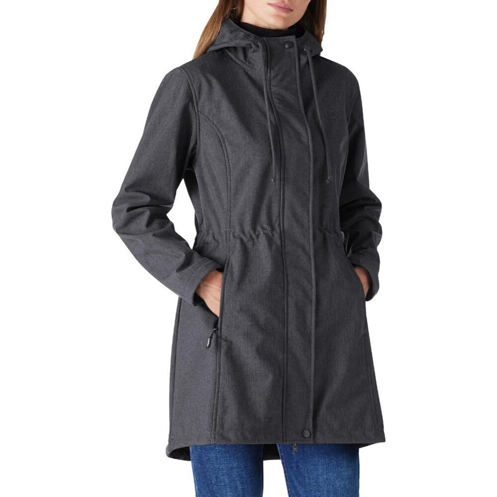 Women's Lightweight Waterproof Fleece Lined Hooded Softshell Rain Jacket, Warm W